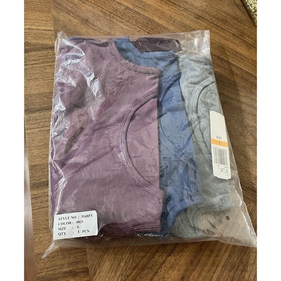 Felina 3 Pack Tank Top Size S Plum Blue And Gray - Picture 3 of 6